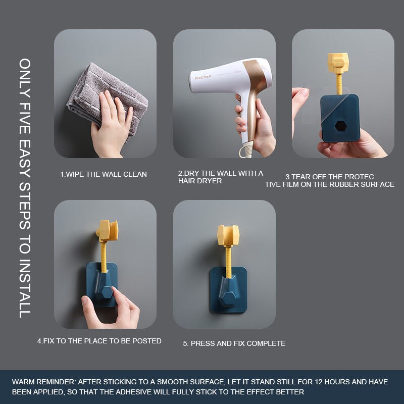 Douche Beugel Punch-Gratis Slang Basis Nozzle 360 Verstelbare Badkamer Douchekop Holder Wall Mounted Douche Beugels Accessoires