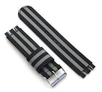 Ballistic Two Piece 19mm Nyon Watch Band Strap Nylon Watch Replacement for Swatch: Camouflage