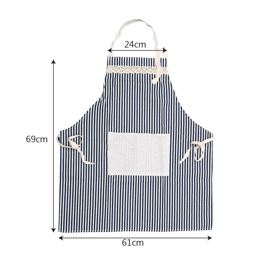 HOOMIN Kitchen Striped Adjustable Apron Cotton Cloth Pinafore Aprons Household Cleaning Tools For Home Restaurant Cooking
