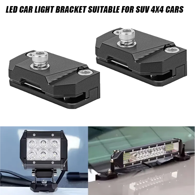 Soporte para faros de coche, abrazadera para luces LED de inundación, soporte de barra para foco, accesorios para automóviles todoterreno 4x4 para barco marino Universal: Lavanda