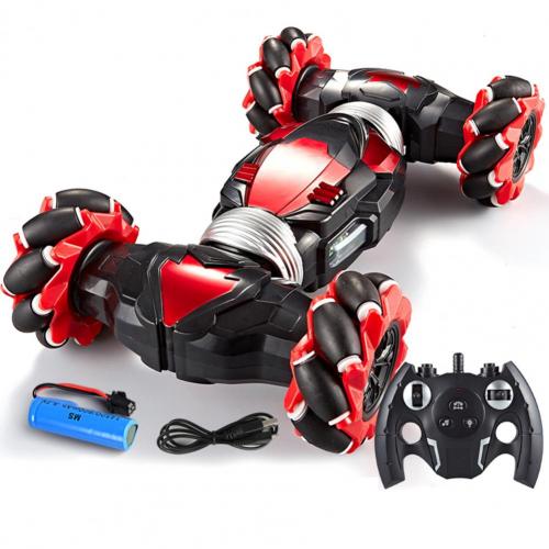 Sounding effect racing car model lighting effect 1/12 scales gesture induction twisting off-road speed car toy for children adults: Red single mode