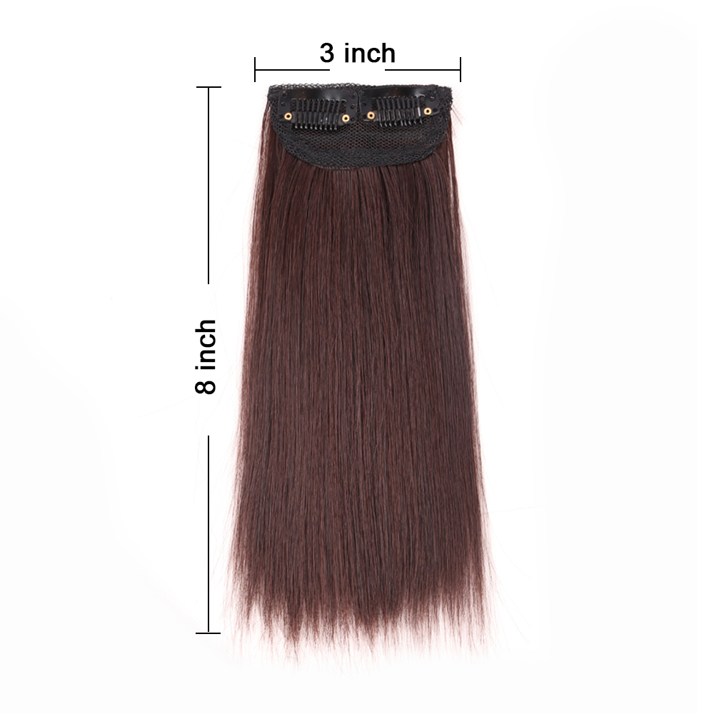 Mini Clip In Hair Pieces Clip In Hair Extensions For Short Hair Add Top/Side Volume Natural Hair Top Side Cover Hairpiece: T1B/30 / 1 PC