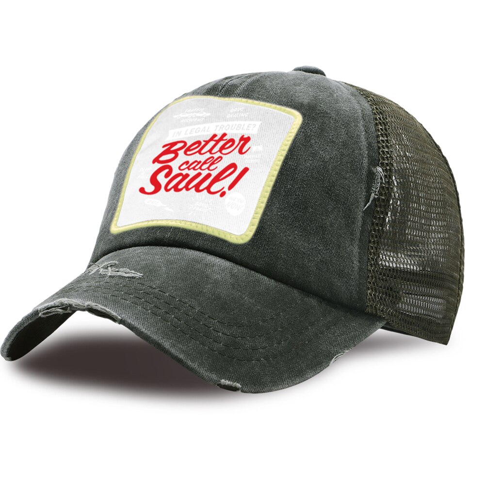 Better Call Saul-gorra de béisbol para hombre, para actividades al aire libre, gorra de , malla transpirable, gorras de verano para el sol, sombrero Retro Kpop: dark green6