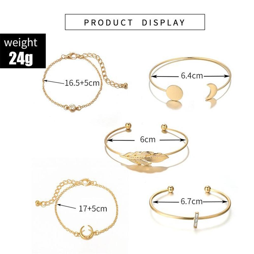 Schmuck Frauen Mond Feder Legierung Armbinde Armbinde einstellen