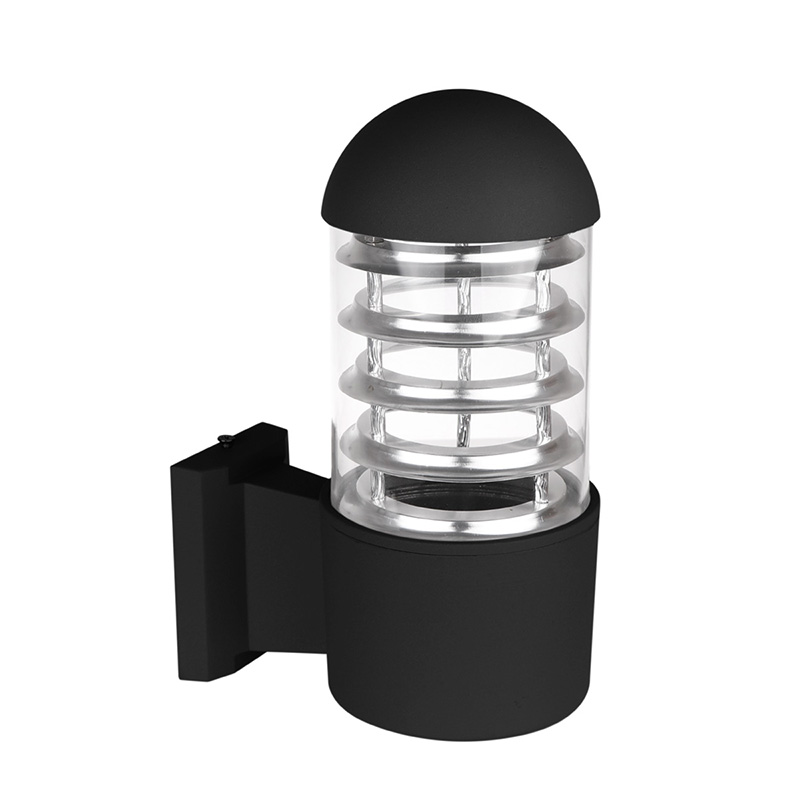 Waterdichte LED Wandlamp Aluminium Glas Lampenkap IP65 Wandlamp Outdoor E27 Socket AC 85-240V: black