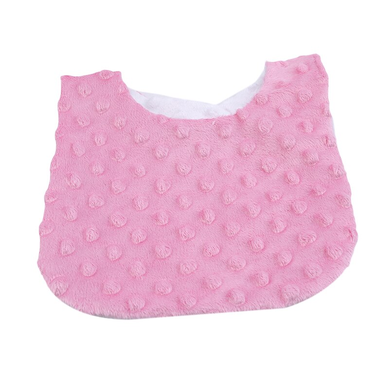 Babador bandana tecido de alimentação do bebê da cor sólida do bebê dos babadores: pink