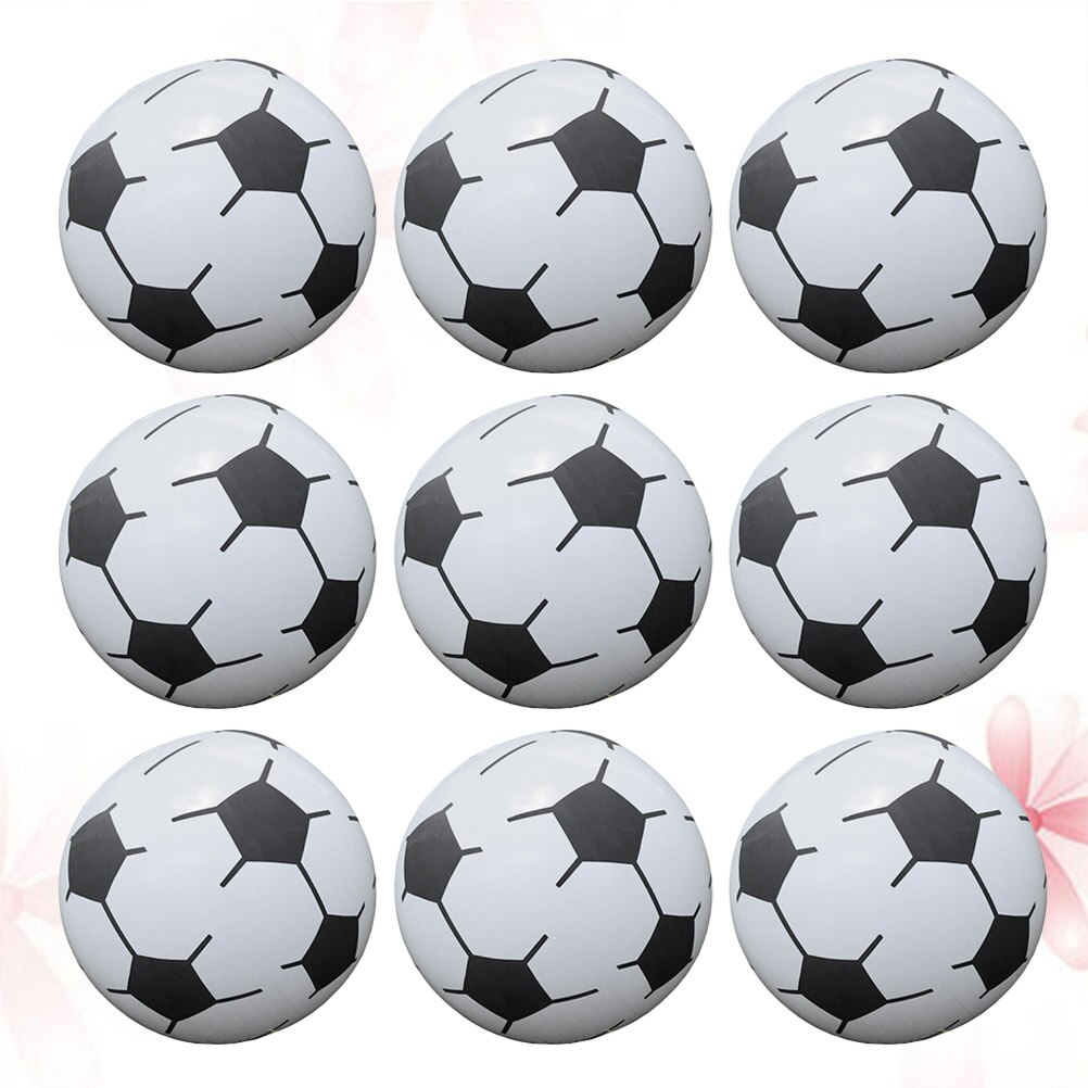 10 Pcs Strand Ballen Zomer Opblaasbare Grappige Water Spelen Voetbal Zwembad Bal Speelgoed Strand Voetbal Voor Kinderen Kids 30 Cm ballen