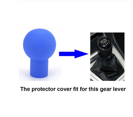 Bouton de changement de vitesse en Silicone rond de voiture couvercle manuel automatique levier antidérapant manette de vitesse boutons étui protecteur bosse bâton Jarket: blue 24