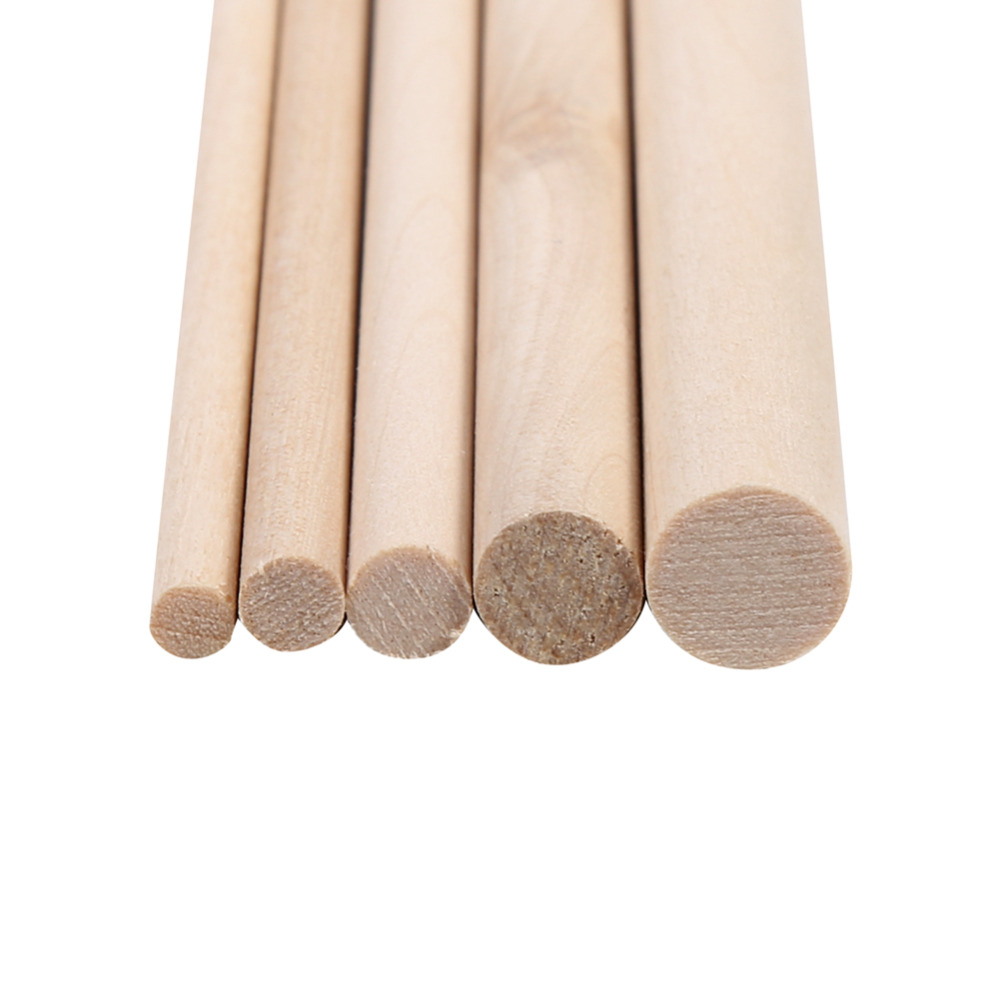 Palos de madera para manualidades, 10 piezas, 30cm de largo, pasadores, varillas, árboles dulces, herramienta de madera, 4mm-10mm