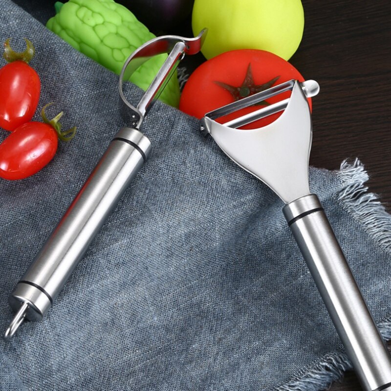 2 stuks roestvrijstalen dunschiller, fruit- en groentesnijder, aardappel-meloenrasp, multifunctionele dunschiller, keukengadgets