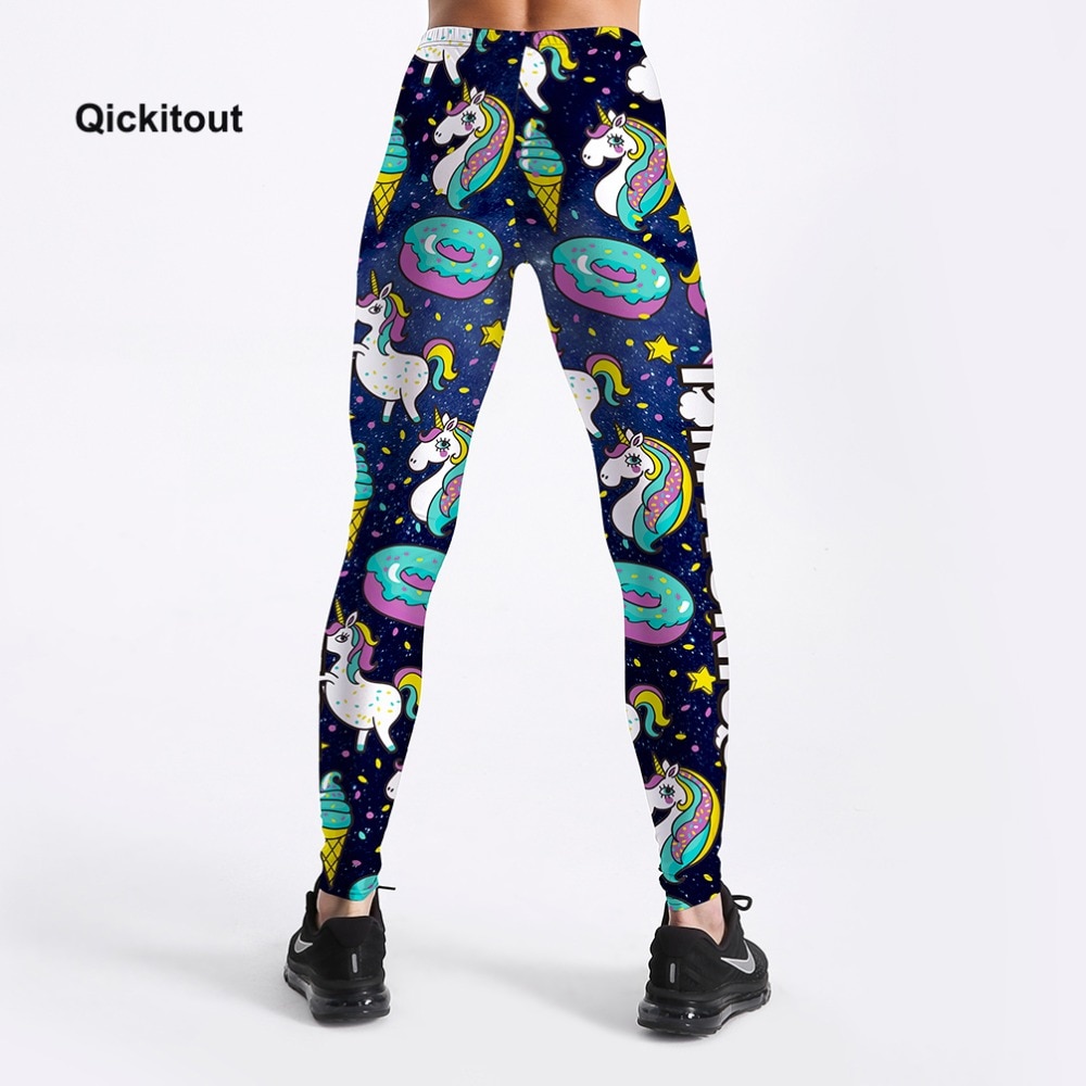 Mallas con estampado de unicornios para mujer, pantalones de verano, , de talla grande, S-XXXXL,