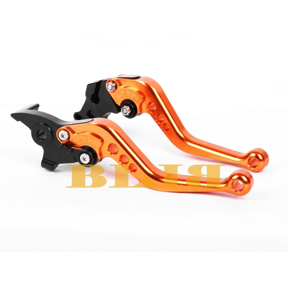 10 farben Für Husqvarna SM 610 Heiße Hohe Motorrad Lange Und Kurze Bremse Kupplung Hebel CNC Kurz Hebel: kurz Orange