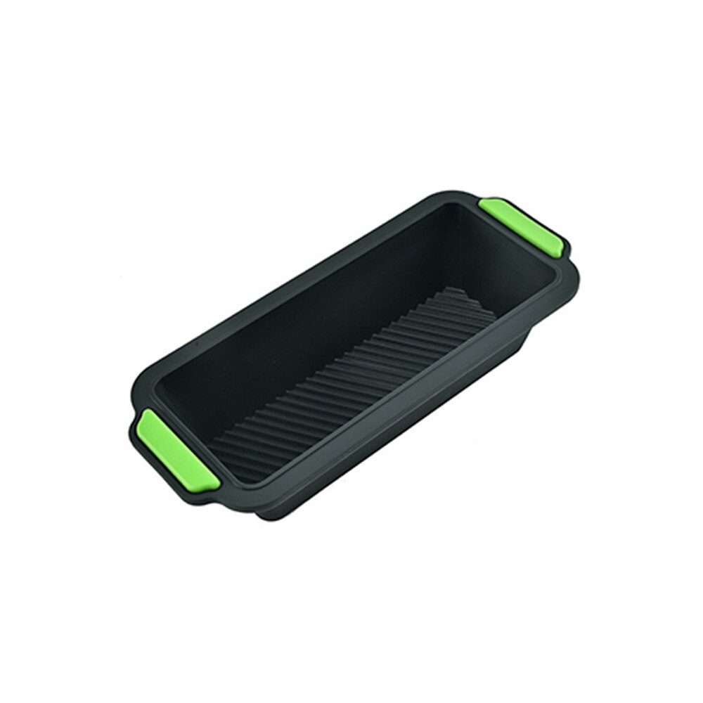 Siliconen bakvorm siliconen cakevormen toast broodvorm snoep taartgereedschap gebak siliconen mal diy rechthoek keuken bakgereedschap: Zwart