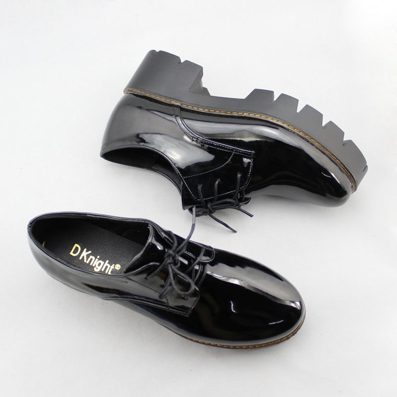 Neue Süße Runde Zehe Spitze hoch frauen lässig Oxford Schuhe Patent Oxfords Für Frauen Junge Damen Campus Schuhe größe 34-43