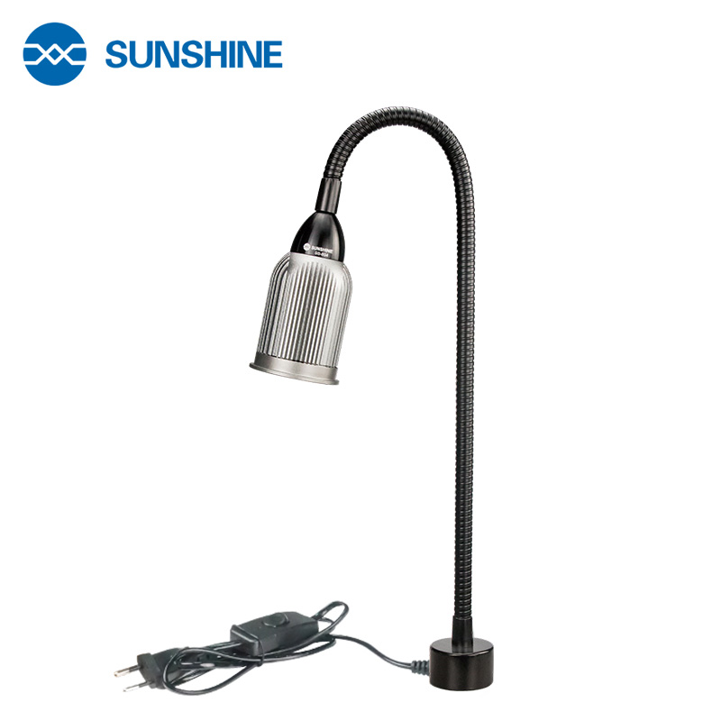Sunshine ss -804 led lys med magnetisk base aluminiumslegering lampeskærm bærbar lampe med integreret led bordlampe