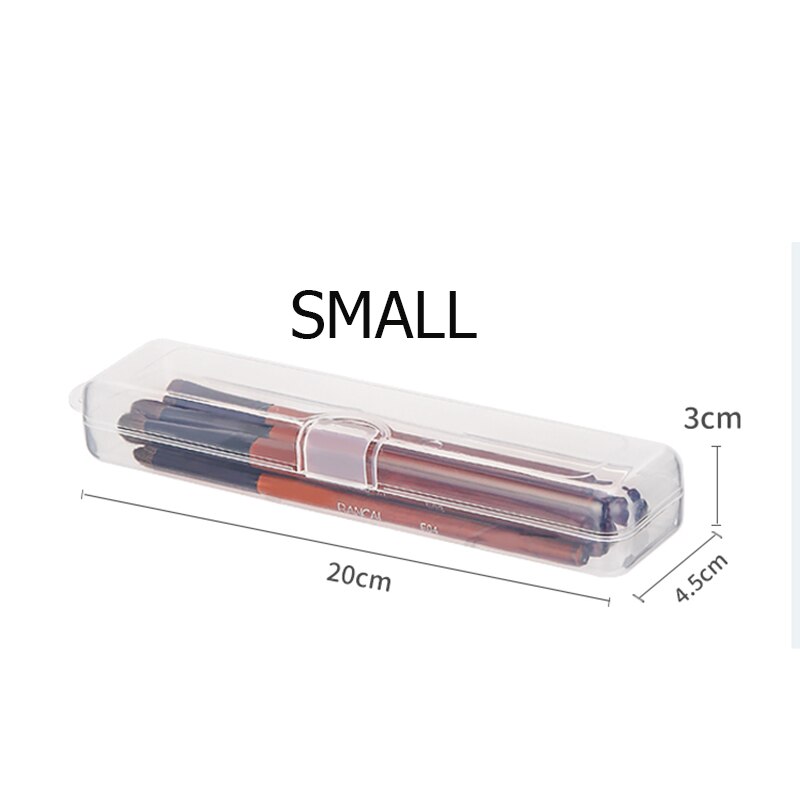 Reise zubehör Tragbare machen-hoch pinsel lagerung Kasten staubdicht transparent Schreibtisch schönheit werkzeug Reisen lidschatten augenbraue bleistift: 1Stck klein