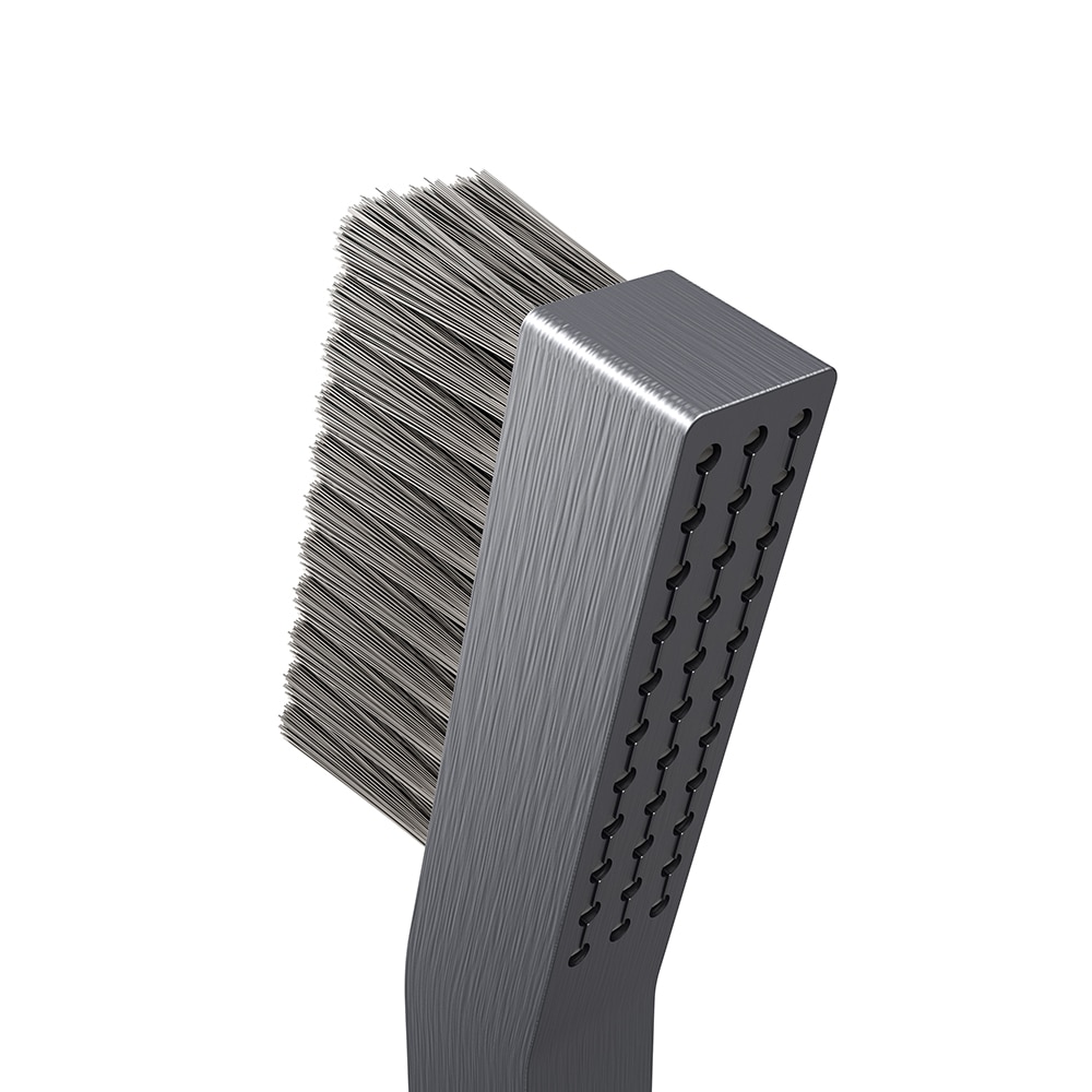 Qianli ibrush  ds1102 multifunktionelt stålbørste aluminiumslegeringshåndtag med magnetiseringsfunktion sølvgrå børstet struktur