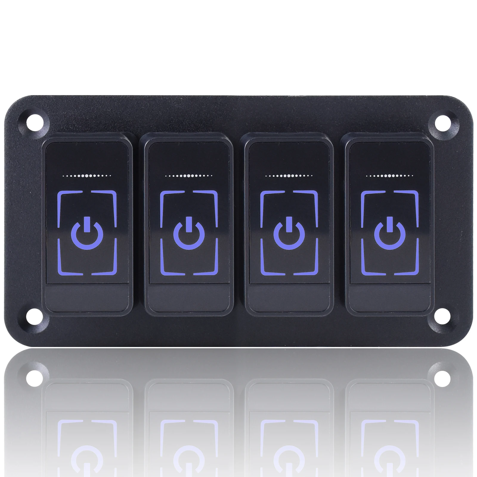 Nice Intelligent Touch Screen 2-8 Gang LED Rocker Switch Panel Switch Panel ON-OFF Waterproof Light Switch for Marine Caravan RV: PURPLE