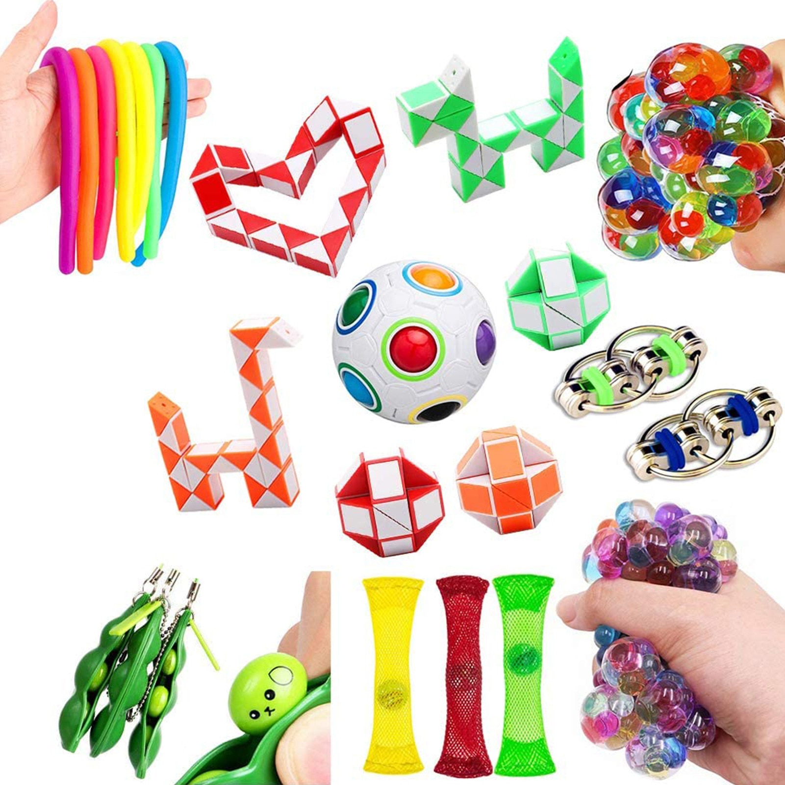 22 Pack Fidget Speelgoed Stress Relief Speelgoed Autisme Angst Relief Stress Pop Bubble Fidget Zintuiglijke Decompressie Speelgoed Voor Kids Volwassenen