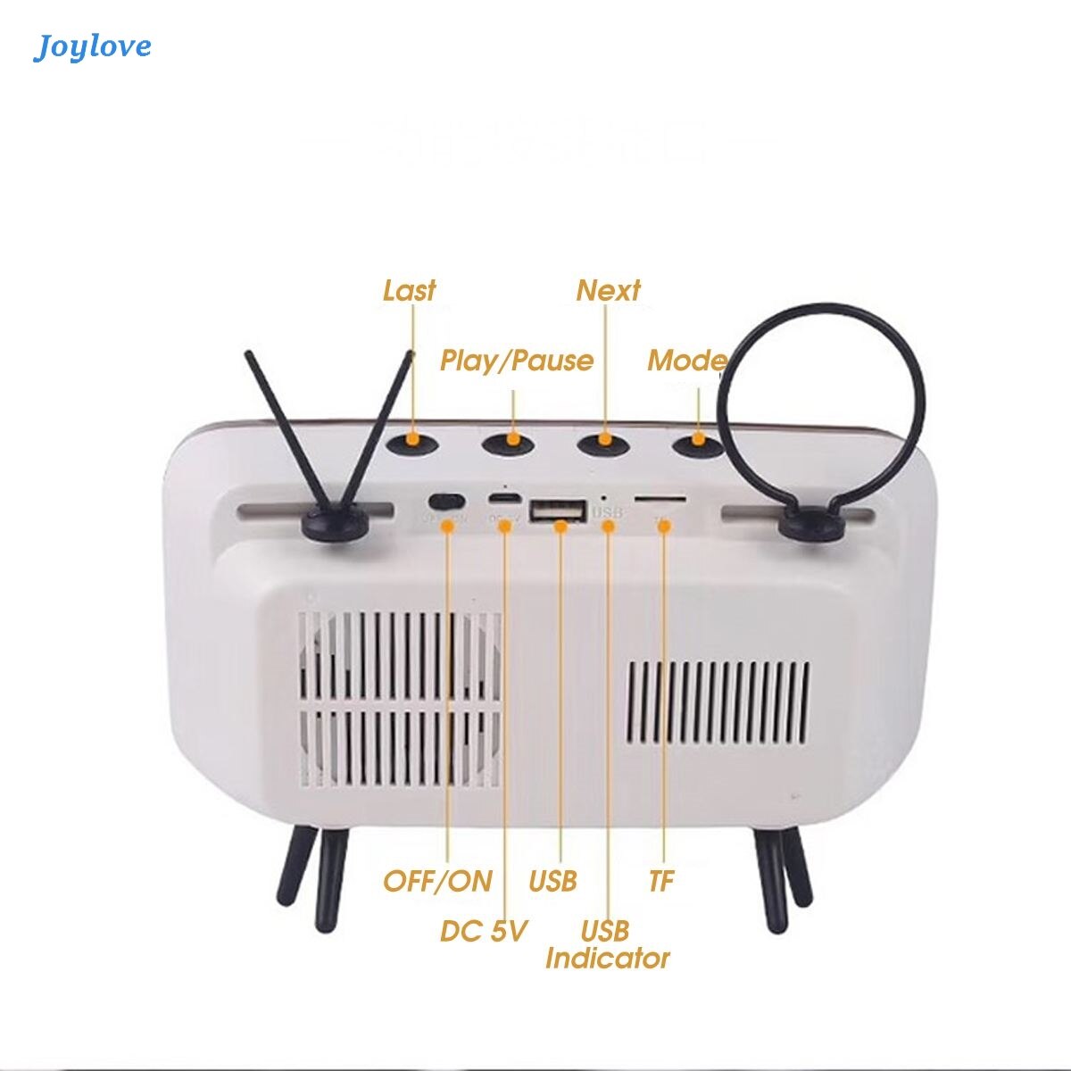 JOYLOVE 3 In 1 Wireless TV Portable Bluetooth Bass Speaker Mobile Phone Holder Stand Speaker Retro Photo Frame