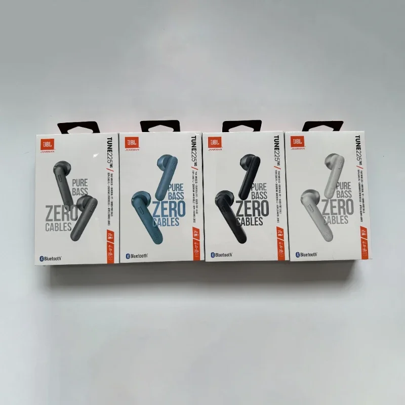 Original JBL Tune 225TWS True Wireless Bluetooth Earbud Headphones T225 TWS Stereo Earbuds Bass Sound Headset with Free cover