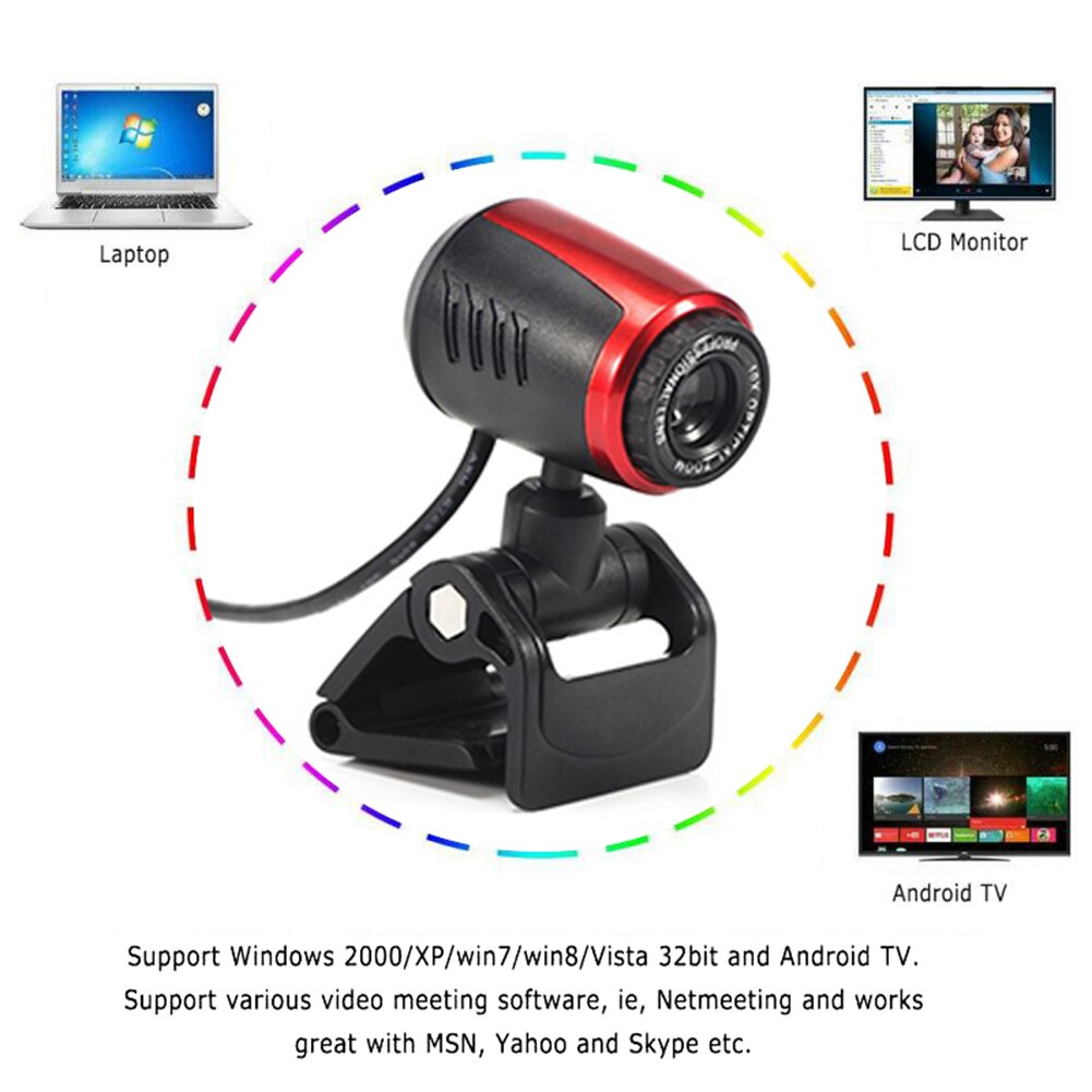 HD 720P Home Webcam USB Video Recording Web Camera with Mic for Laptop Computer USB Teaching Live Conference Camera