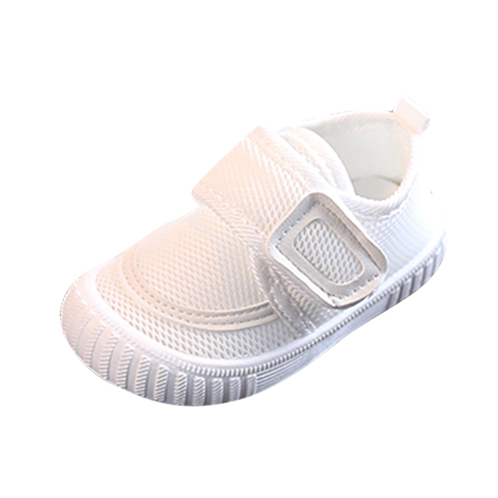 Baby Shoes Soft Breathable Toddler Children Rubber Shoes Sneaker Flying Woven Mesh Loafers Shoes Summer Solid Color Sports Shoes: White / 7