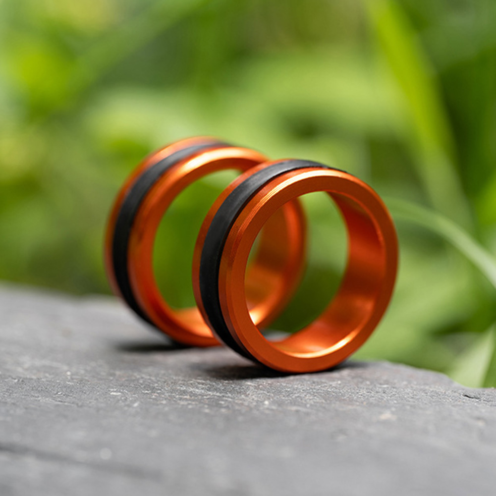Anillo de alambre de tracción de aleación para pesca, anillo antideslizante para atar nudos, carrete y Protector de dedo, equipo de pesca, 2 uds.