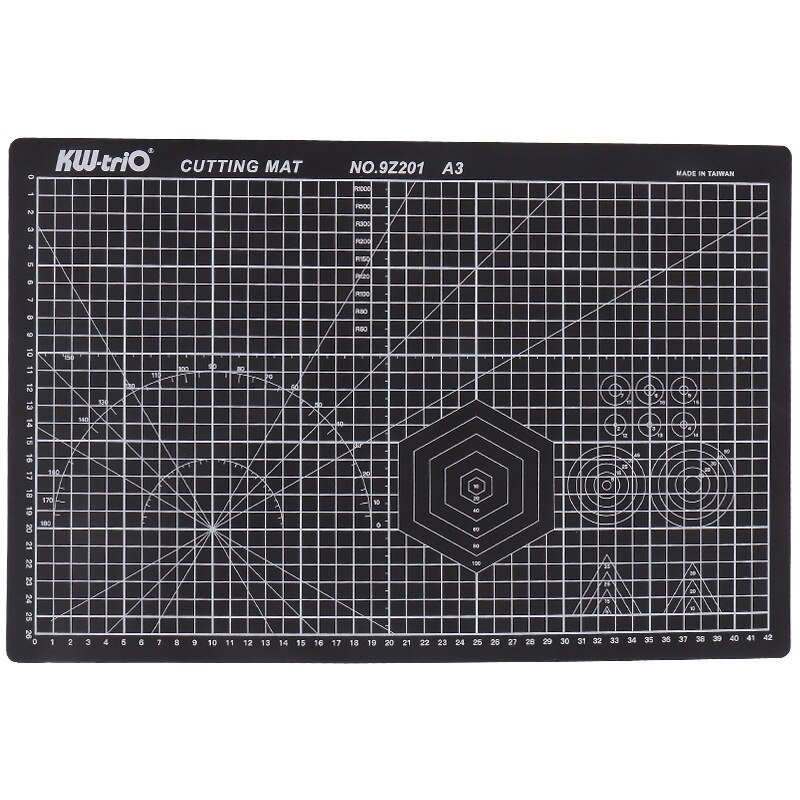 Multifunctional PVC A3 A4 Sewing Cutting Pad Engraving Cutting Plate Pad Manual Hand Tool DIY Hand Plate Model Base: black / A3