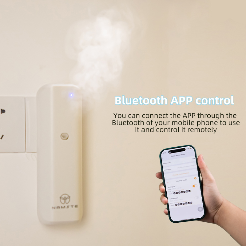 Nome STE-Difusor pequeno do óleo aromático com controle de Bluetooth, estilo do soquete, dispositivo do ambientador para a casa e o toalete