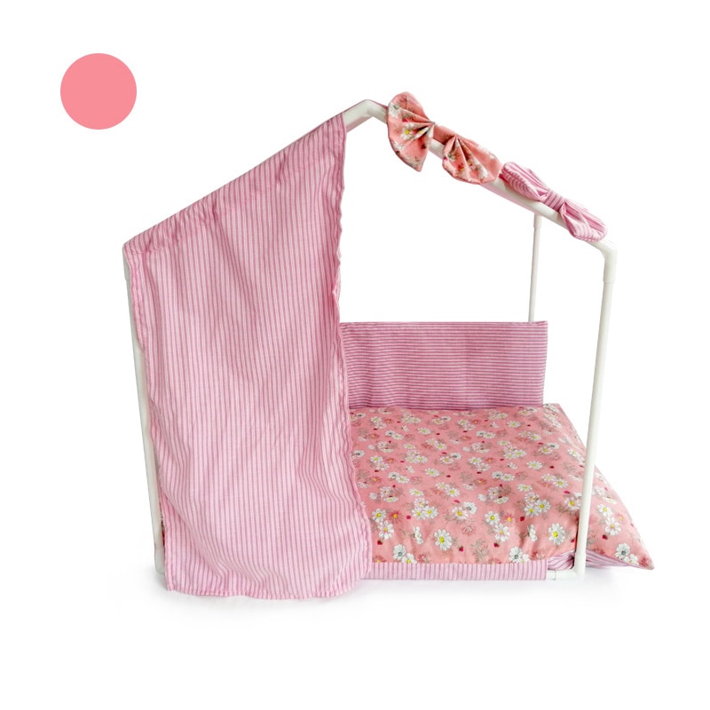 Rusetit ruudullinen kokoonpano koti koiralle pinkki beige kesä viileä lemmikkikoti kennel pehmustematto sänky pienille pieneläintavaralle