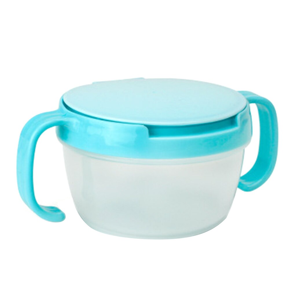 Spisestel snack kiks madholder børn spildsikker kopbeholder med dobbelt håndtag rejsende babysmåbørns foderskål: B