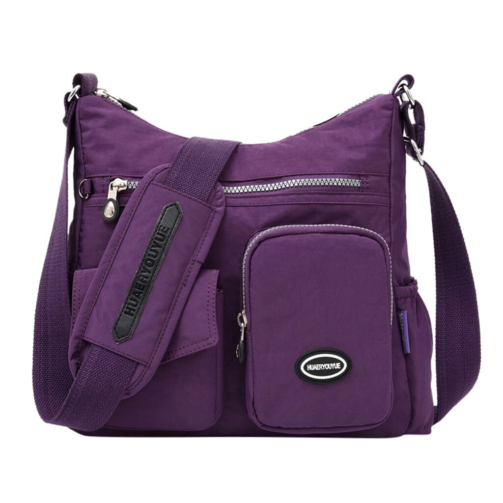 Women Handbag Nylon Casual Waterproof Ladies Shoulder Bags Travel Large Capacity girls Bag bolsa feminina bolsos mujer: Purple