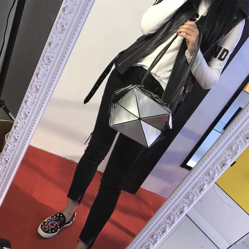 Women Bag Famous Brand Geometric Folding Women Messemger Shoulder Bags Bao Ladies Tote Bags Handbags