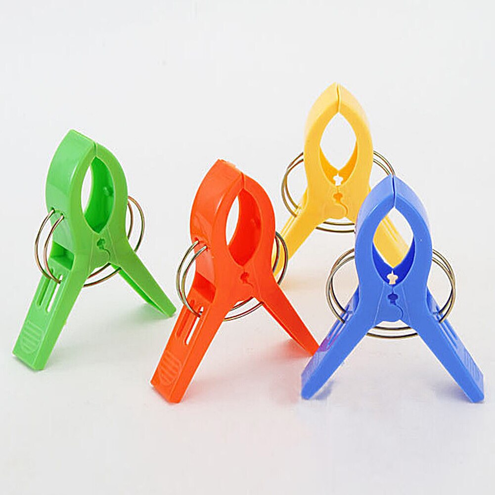 Strand Handtuch Clips, Große Kunststoff Winddicht Kleidung Hängen Anbindung Decke Klemme Halfter für Strand Stuhl, 4 stücke