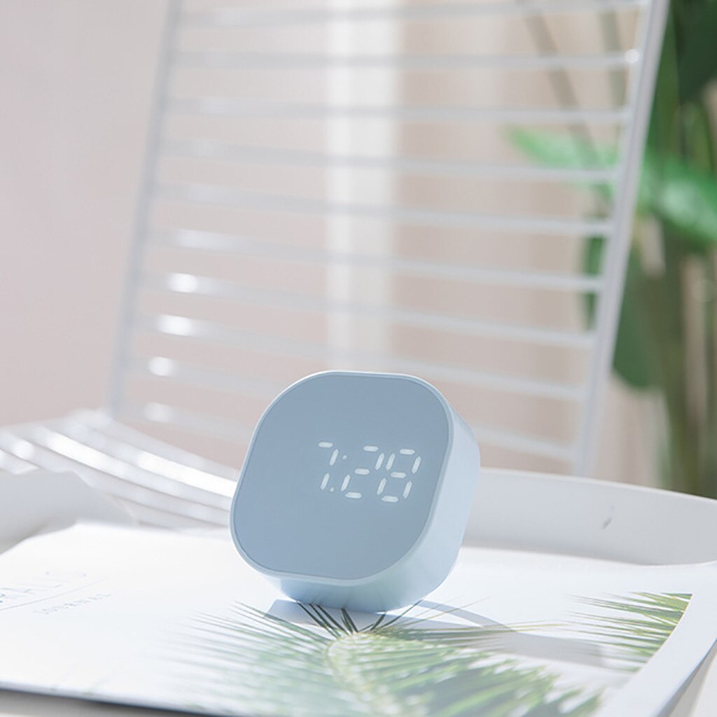 Petite horloge numérique Led carrée, petit réveil lumineux muet, multifonction, décoration de Table de bureau, outils de bureau, horloge numérique