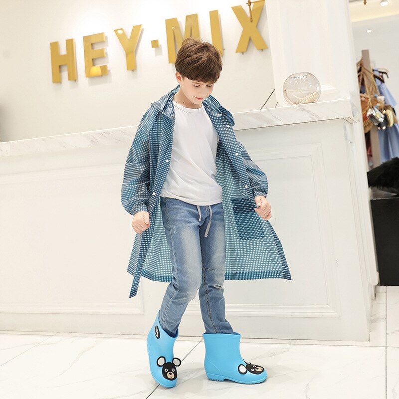 Chubasquero Impermeable para niños, chaqueta transparente desechable, Poncho Impermeable para niños pequeños