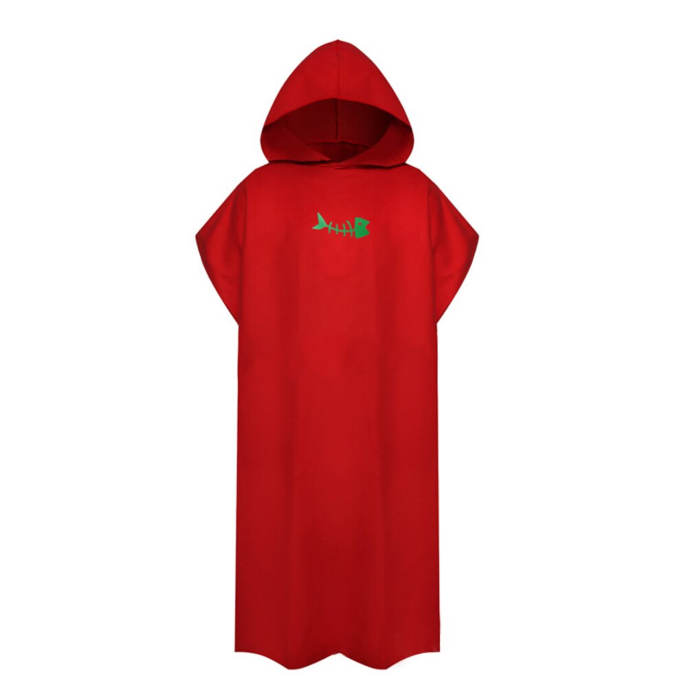 Volwassen Duiken Pak Veranderen Gewaden Poncho Hood Sneldrogend Hooded Handdoek Sneldrogende Absorberende Zweet-Absorberende Zwemmen gewaad: Rood