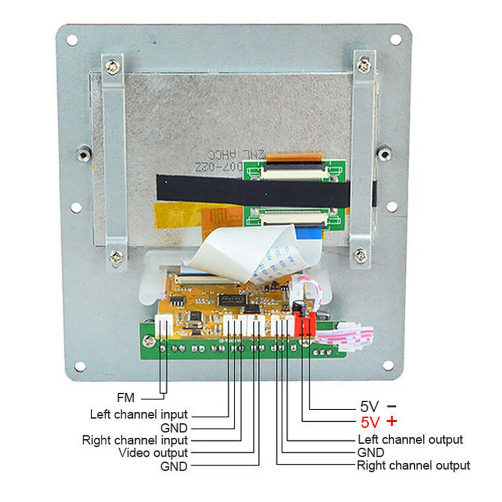 4.3 Inch LCD Screen Lossless Bluetooth Receiver Stereo Support FM E-book Lightweight Audio Video Multi Functional Decoder Board