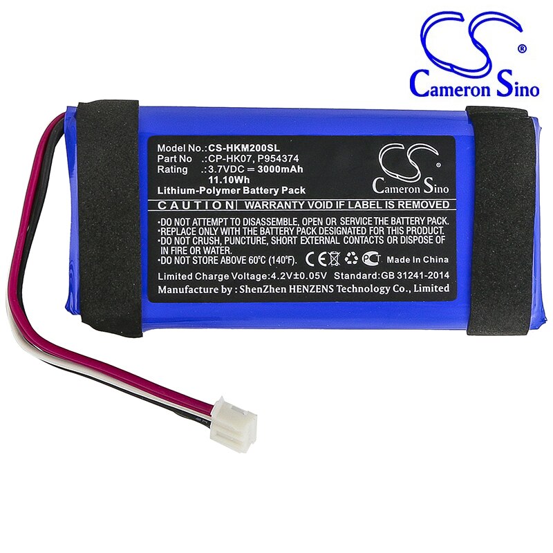 Cameron Sino Battery CP-HK07 P954374 for Harman Kardon Onyx Mi Li-Po Li Polymer Speaker Batteria 3000mAh + fast