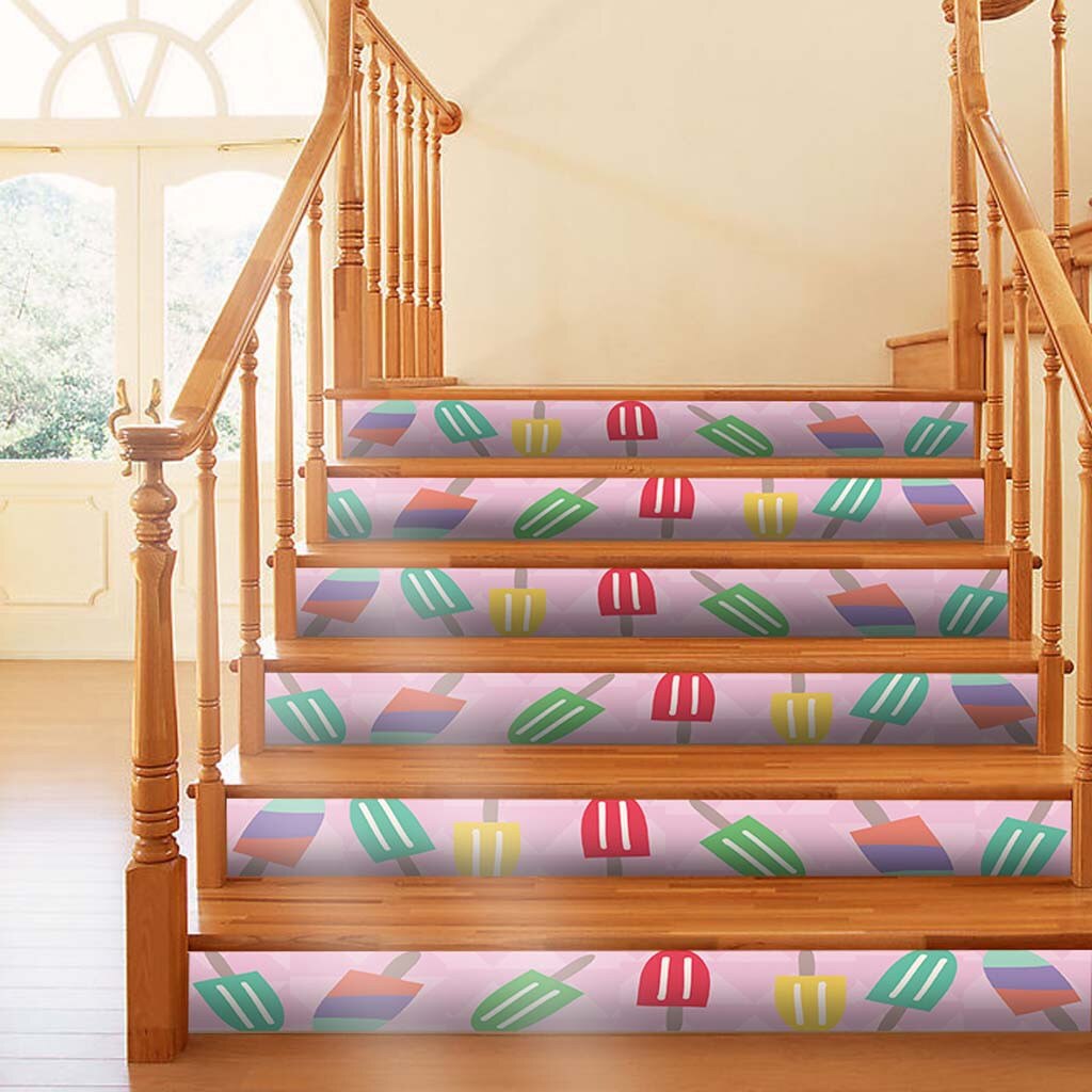 DIY Stairs Stickers Wall Sticker Trap Stickers stickers escalier contremarche 3D Simulation Stair Sticker Waterproof Z4: I