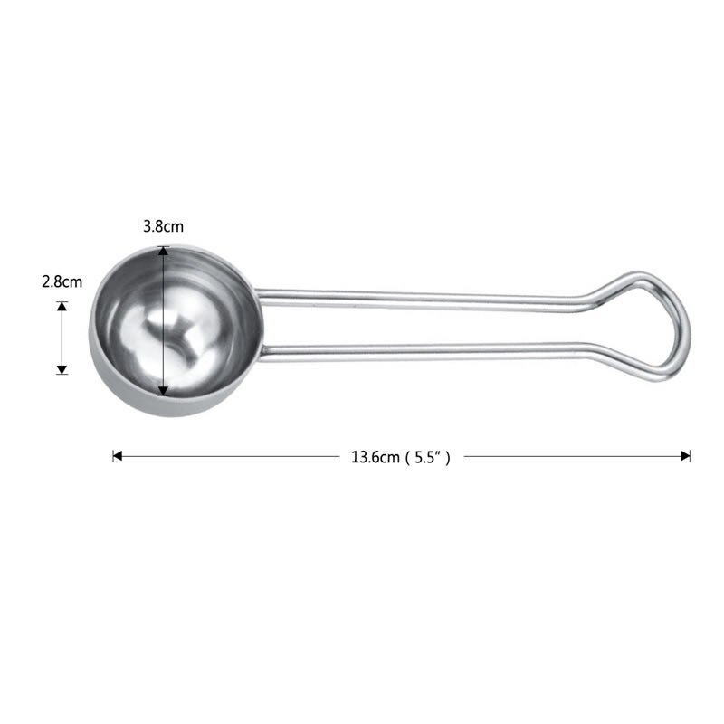 Cuchara medidora de granos de café de acero inoxidable Goodfeer, cuchara medidora para servir comida seca y licor, herramientas y básculas para servir cuchara de medida