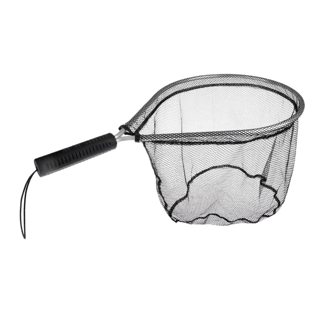 Aluminum Alloy Fly Fishing Landing Net Mesh Trout Fish Trap Lightweight