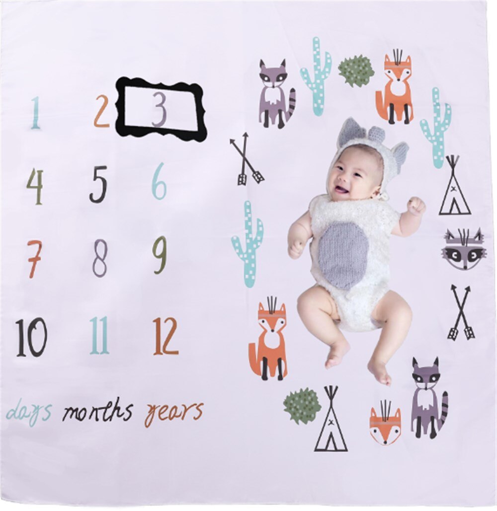 Infantile bébé jalon couverture Photo fille garçon -né photographie bébé mensuel douche couverture croissance arrière-plan accessoires: EF-50