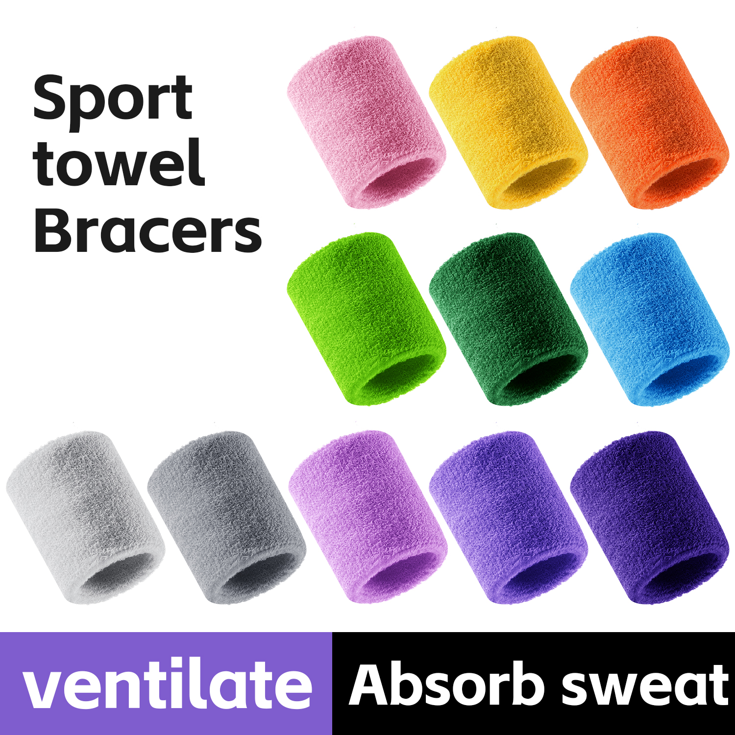 1 unidad de toallas, muñequeras deportivas, bandas para el sudor para tenis, protector de muñeca, bandas para el sudor para baloncesto y Fitness, muñequera, protección para muñeca, bádminton