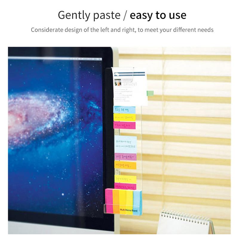 Computer Monitor Seite Panel Sticky Note Bord Computer Bildschirm Acryl Nachricht Bord mit Der Lade Loch Telefon Halter