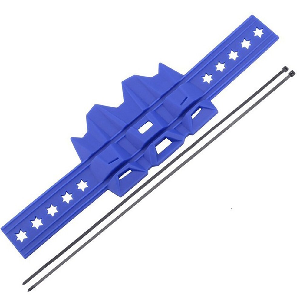 38.5cm x 4.5cm moto isolation thermique tuyau d'échappement protecteur couverture cercle avec 2 sangle de cravate résistant à la chaleur résistant à l'usure: Bleu