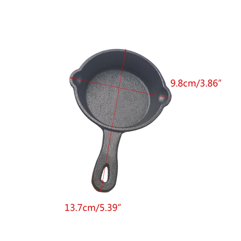 8.5Cm Kleine Koekenpan Steak Pot Non Stick Gietijzeren Materiaal Wok Pannen Met Handvat Voor Thuis Inductie Elektrische gaskookplaat A0KF