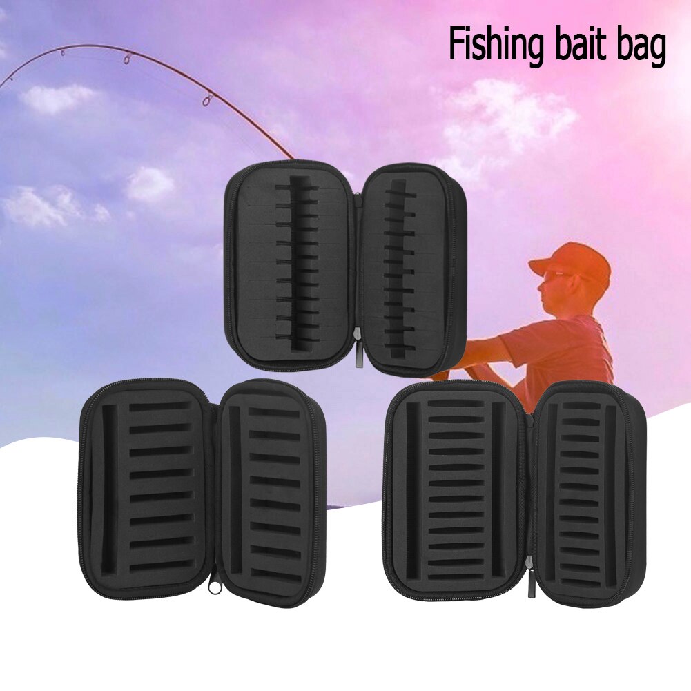 Portable Fly Fishing Lure Storage Case Spinner Spoon Bait Foam Trout Flies Fishook EVA Container Bag Fishing Accessories Tools