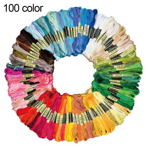 50/100Pcs Multicolor Embroidery Thread Cross Stitch Cotton Sewing Skeins DIY Embroidery Floss Skeins Threads Crafts Sewing Tools: 100pcs